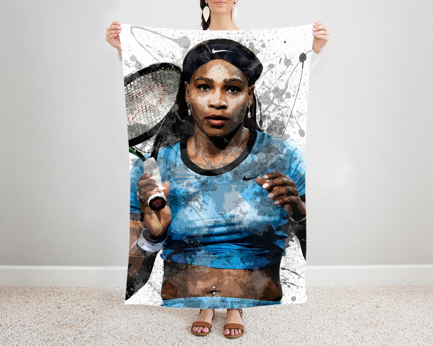 Serena Williams Splash Effect Fleece Blanket 