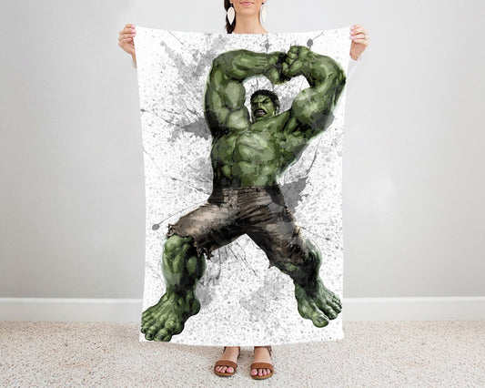 Hulk Splash Effect Fleece Blanket
