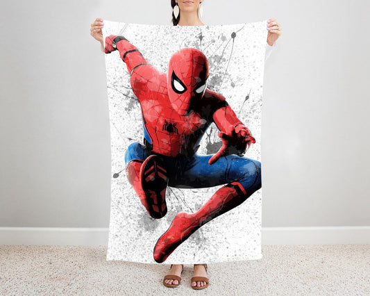 Spider-Man Splash Effect Fleece Blanket