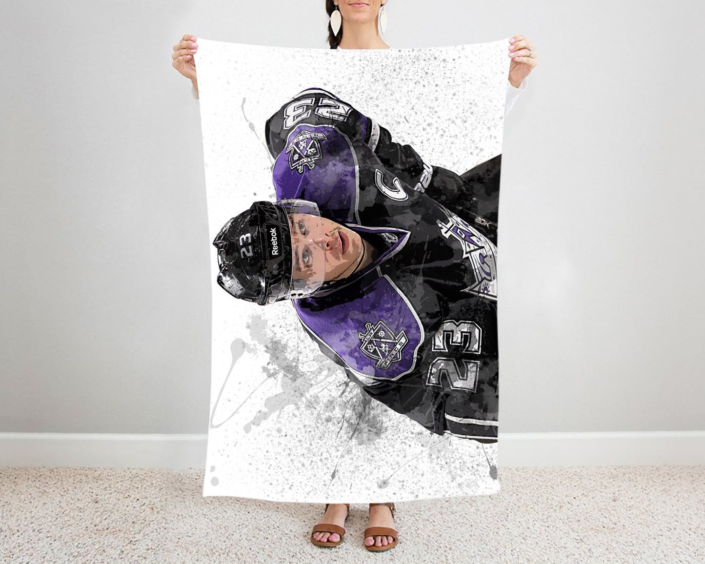 Dustin Wolf Splash Effect Fleece Blanket 