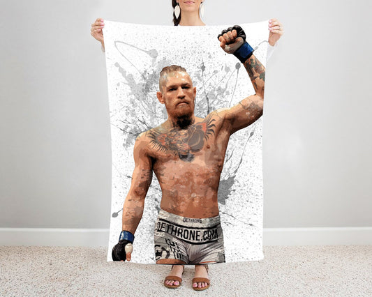 Conor McGregor Splash Effect Fleece Blanket Style 1