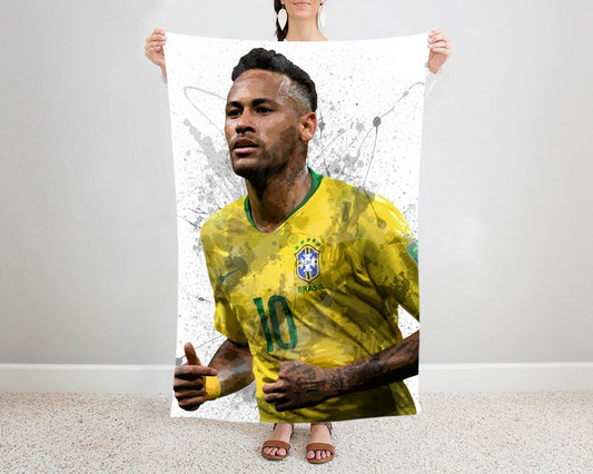 Neymar Brazilian Fleece Blanket Style 1