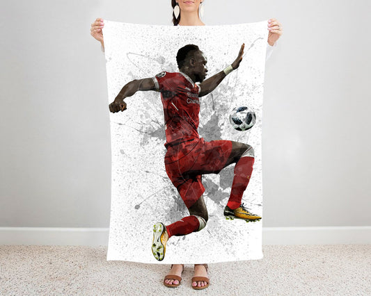 Sadio Mané Splash Effect Fleece Blanket