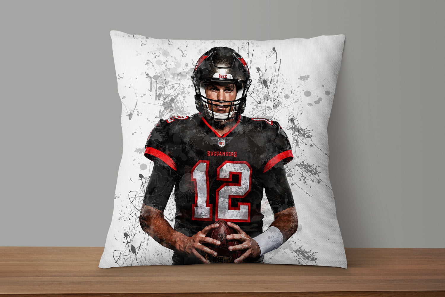 Tom Brady Splash Effect Pillow 