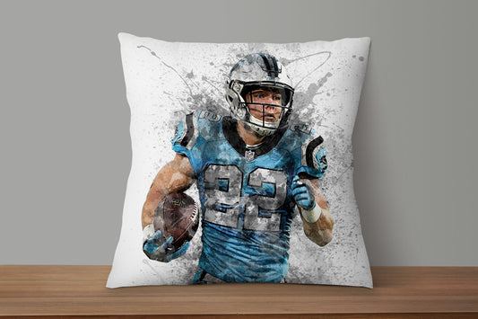 Christian McCaffrey Splash Effect Pillow