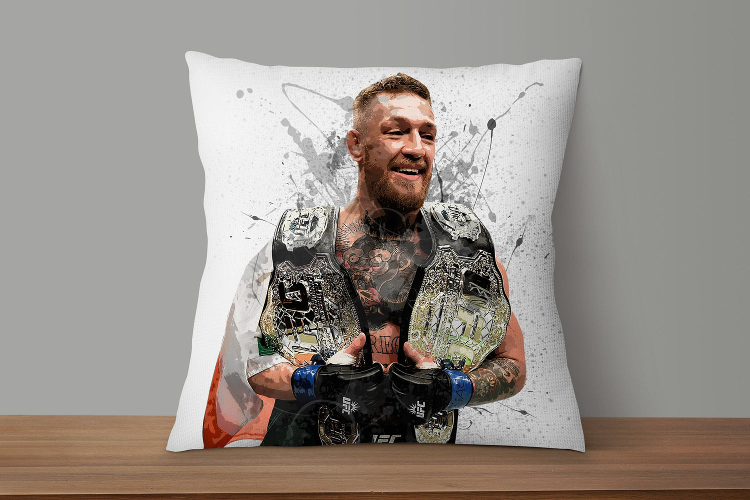 Conor McGregor Splash Effect Pillow 