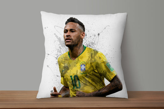 Neymar Brazilian Splash Effect Pillow 