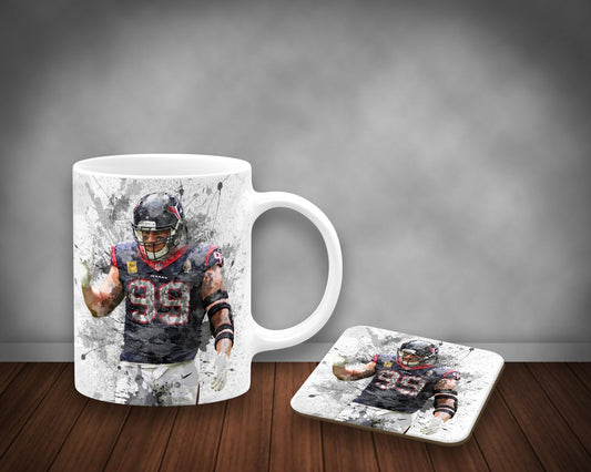 J.J. Watt Splash Effect Mug and Coaster