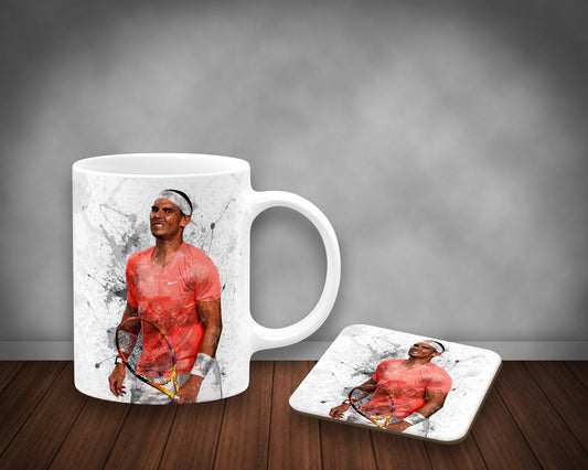 Rafael Nadal Splash Effect Mug and Coaster 
