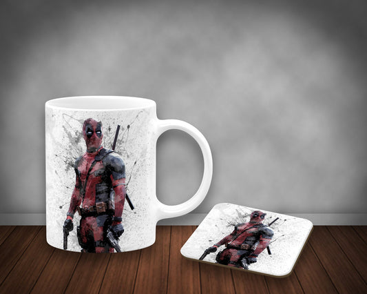 Deadpool Splash Effect Mug and Coaster