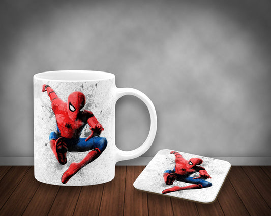 Spider-Man Splash Effect Mug and Coaster 