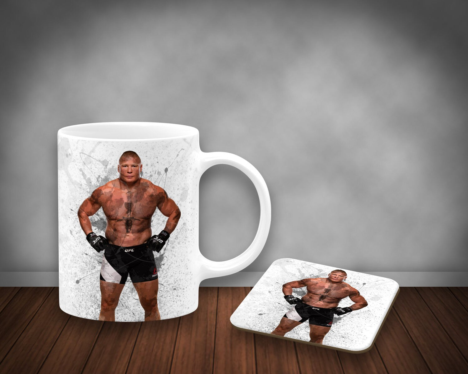 Brock Lesnar Splash Effect Mug and Coaster 