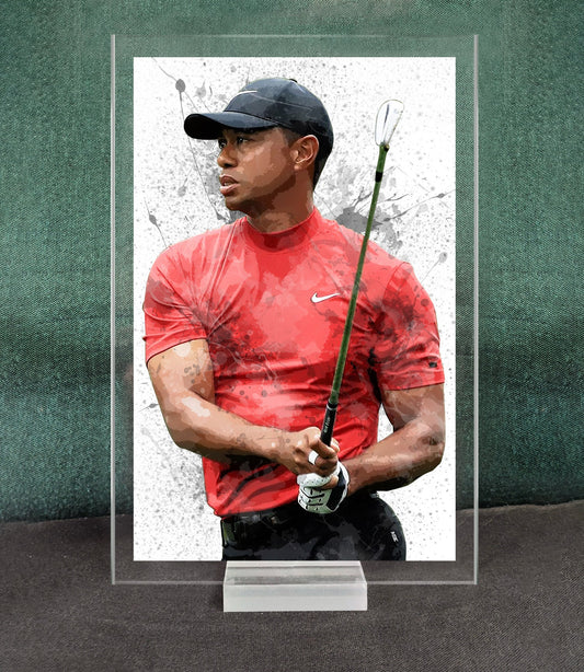 Tiger Woods Splash Effect Acrylic Table Top