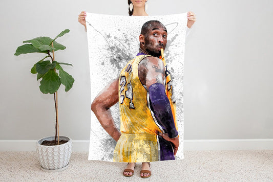 Kobe Bryant Splash Effect  Fleece Blanket KB24