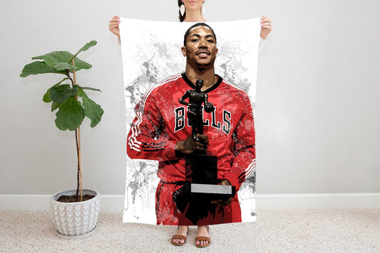 Derrick Rose Splash Effect Fleece Blanket 