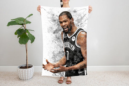 Kevin Durant Splash Effect Fleece Blanket Style 2