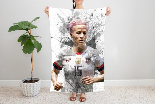 Megan Rapinoe Splash Effect Fleece Blanket