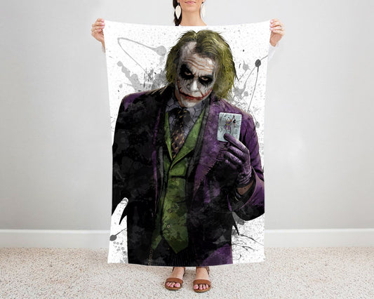Joker Splash Effect Fleece Blanket 