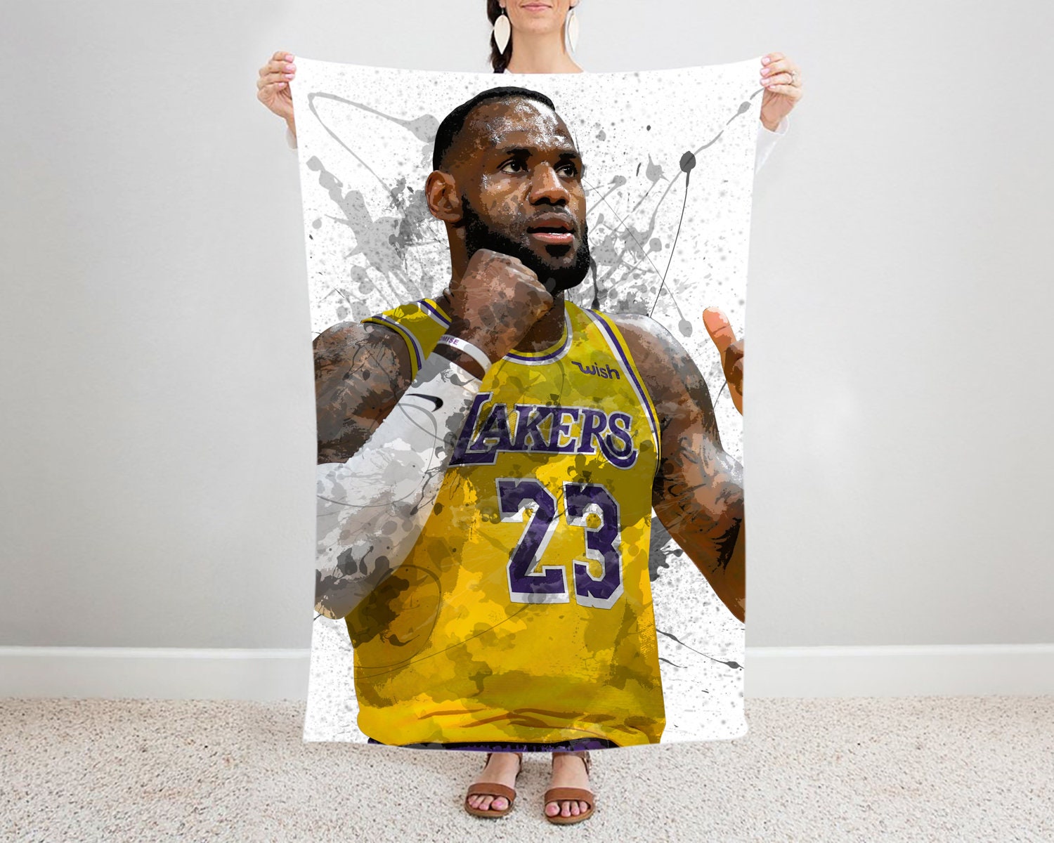 LeBron James Splash Effect Fleece Blanket Style 2 
