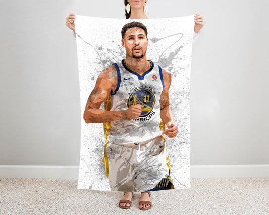 Klay Thompson Splash Effect Fleece Blanket