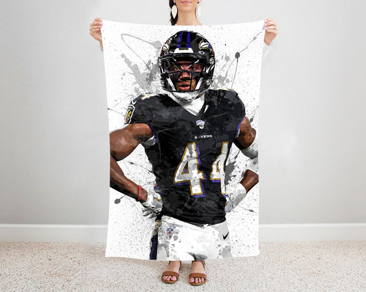 Marlon Humphrey Splash Effect Fleece Blanket