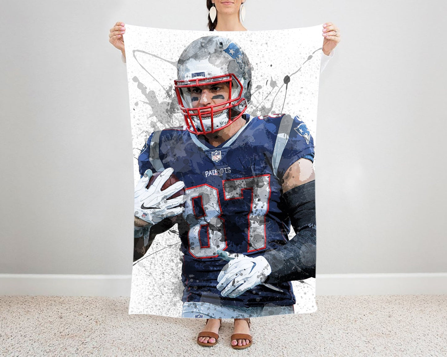 Rob Gronkowski Splash Effect Fleece Blanket 