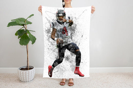 Deshaun Watson Splash Effect Fleece Blanket