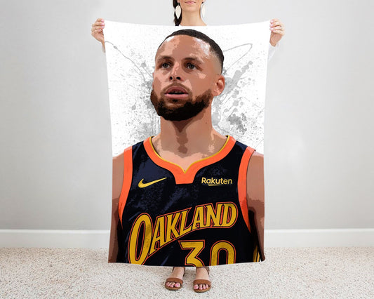 Stephen Curry Splash Effect Fleece Blanket