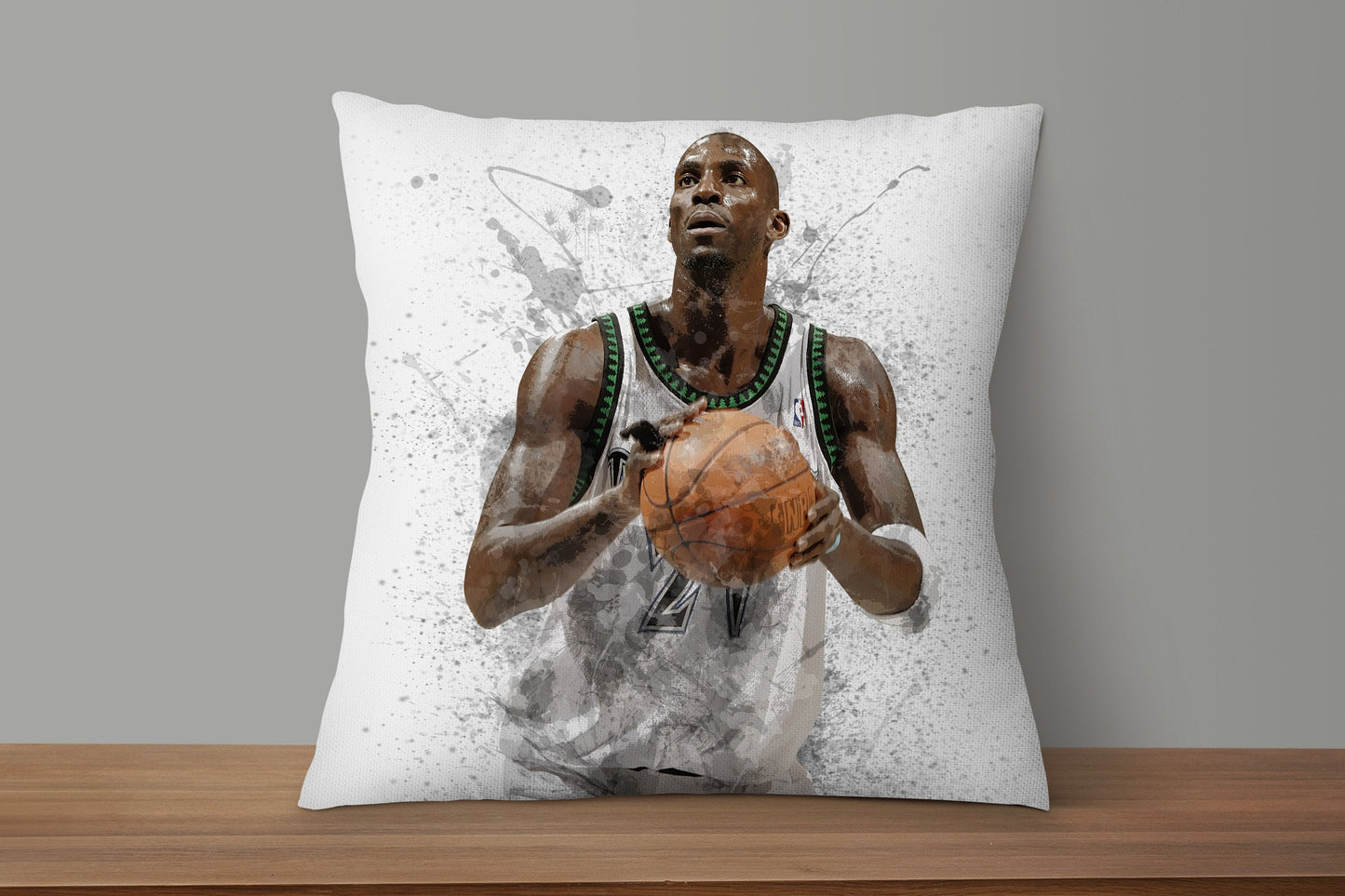 Kevin Garnett Splash Effect Pillow 