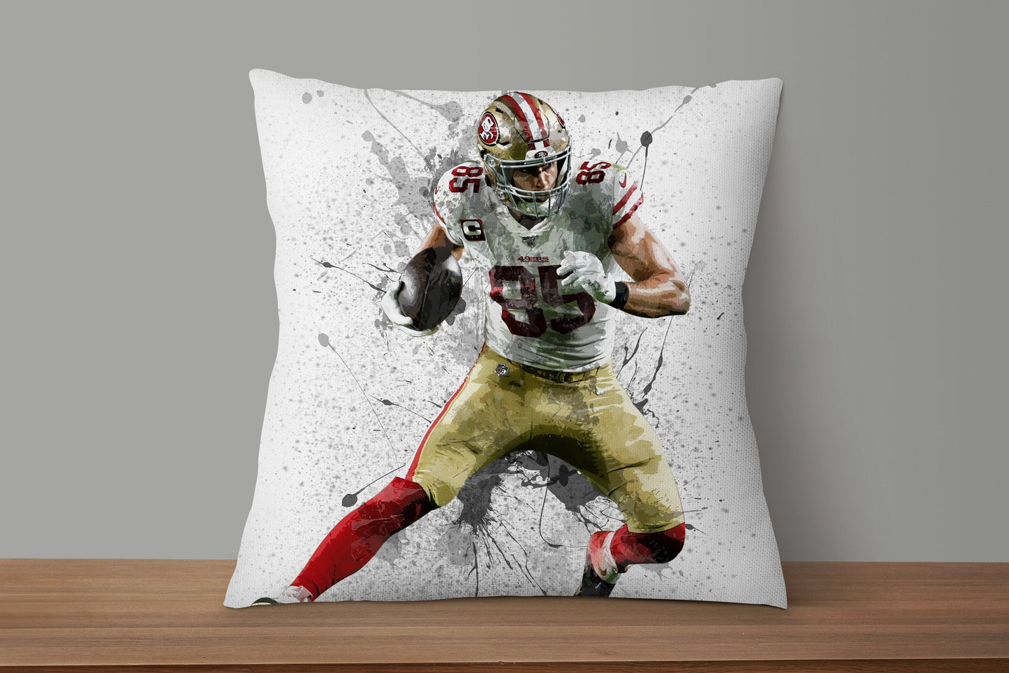 George Kittle Splash Effect Pillow 