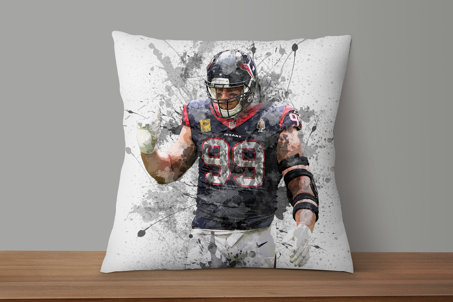 J.J. Watt Splash Effect Pillow 