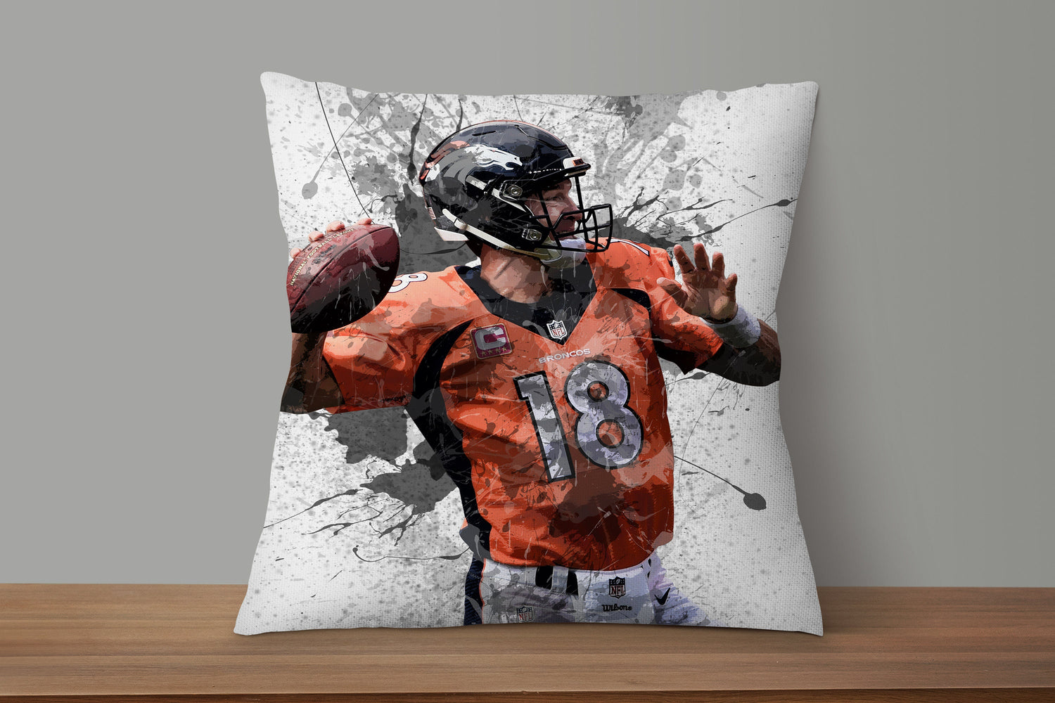 Peyton Manning Splash Effect Pillow 