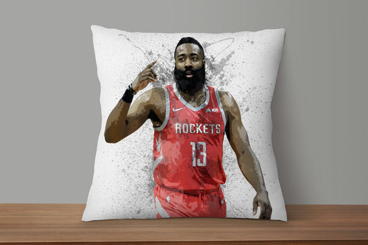 James Harden Splash Effect Pillow