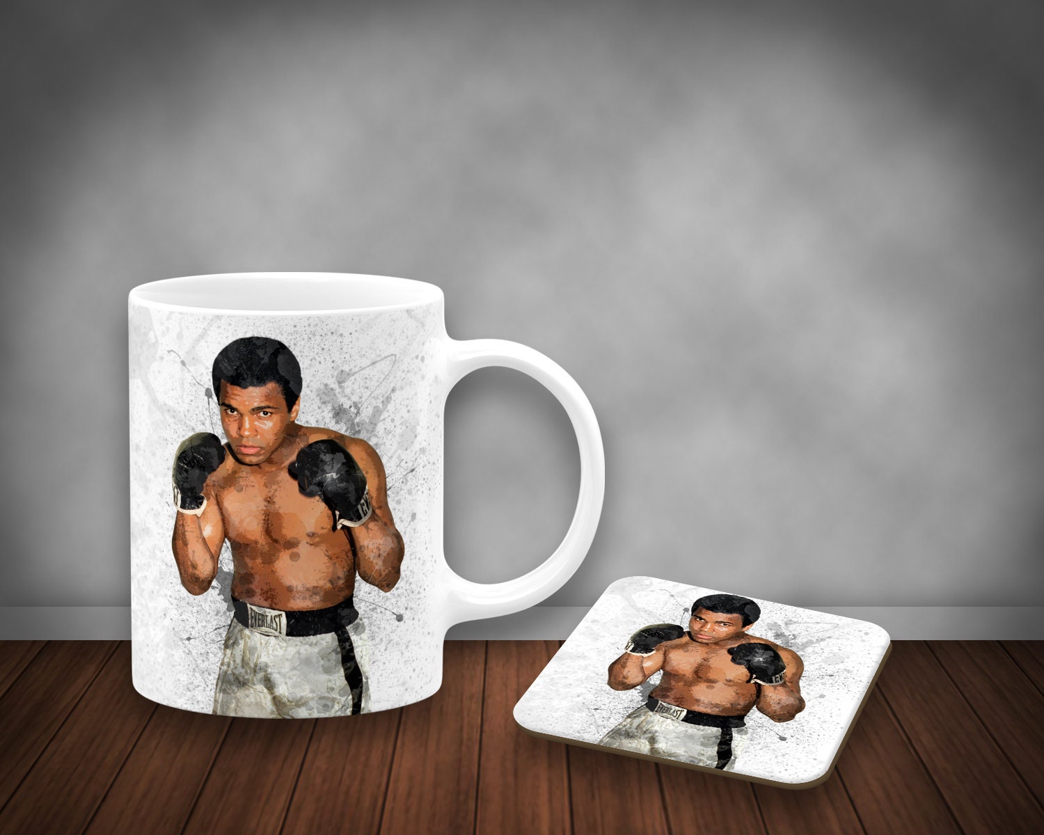 Muhammad Ali Splash Effect Mug and Coaster 