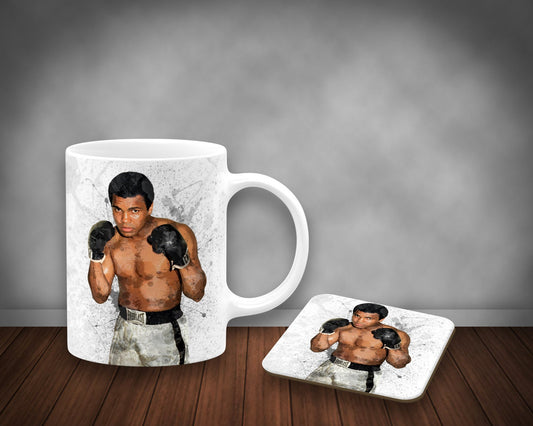 Muhammad Ali Splash Effect Mug and Coaster 
