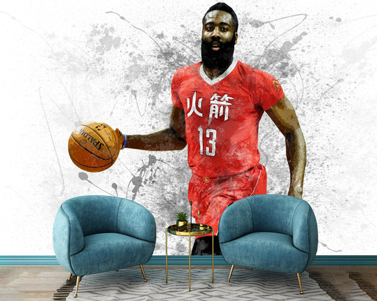 James harden Wallpaper Self Adhesive Peel & Stick Wall Sticker