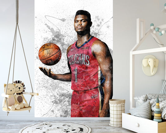 Zion Williamson Splash Effect Wallpaper