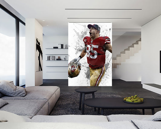 George Kittle Splash Effect Wallpaper