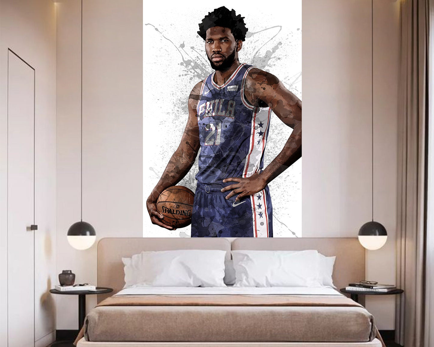 Joel Embiid Wallpaper Self Adhesive Peel & Stick Wall Sticker 