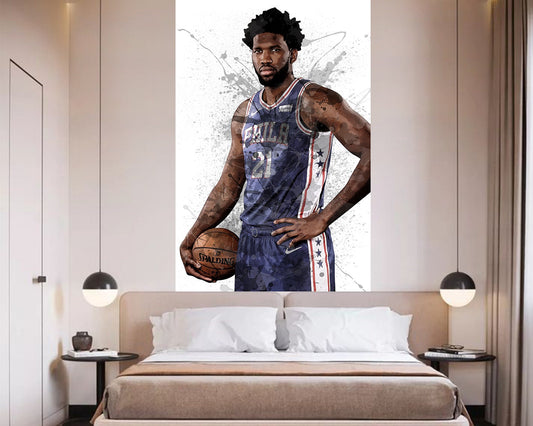 Joel Embiid Wallpaper Self Adhesive Peel & Stick Wall Sticker