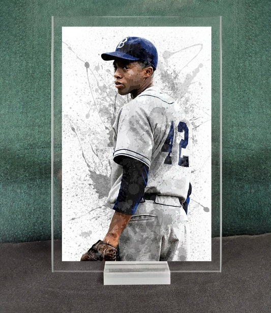 Jackie Robinson Splash Effect Acrylic Table Top