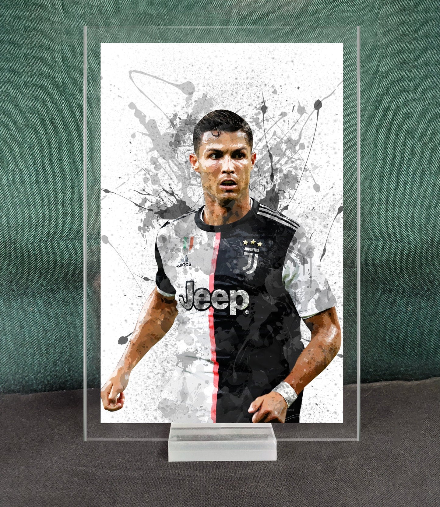Cristiano Ronaldo Splash Effect Acrylic Table Top 