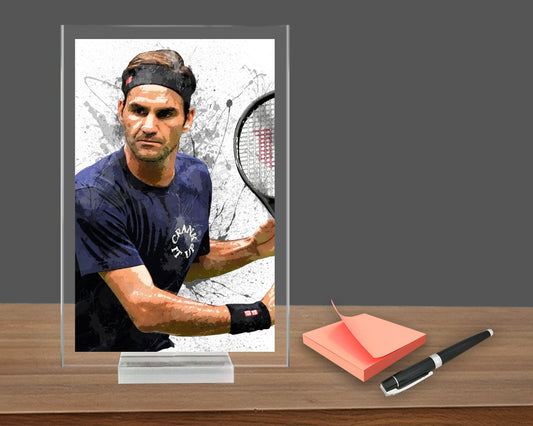 Roger Federer Splash Effect Acrylic Table Top