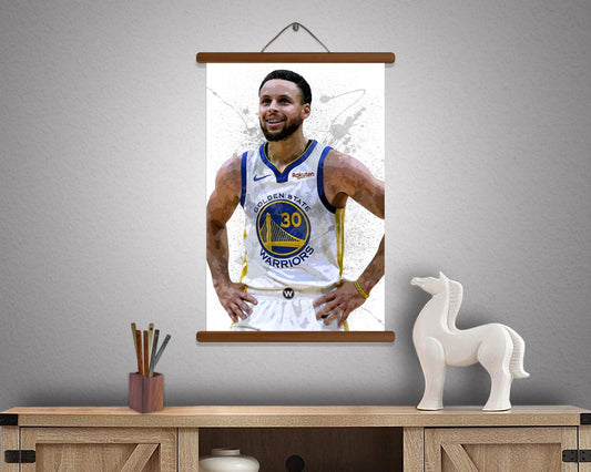 Stephen Curry Poster, Hanging Frame, Sports Art Prints, Wall Decor, Man Cave Gift, Gift for Him/Her
