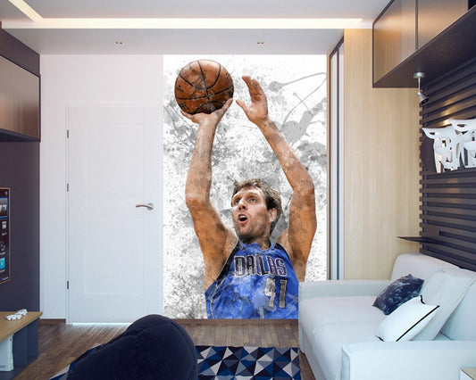 Dirk Nowitzki Splash Effect Wallpaper 