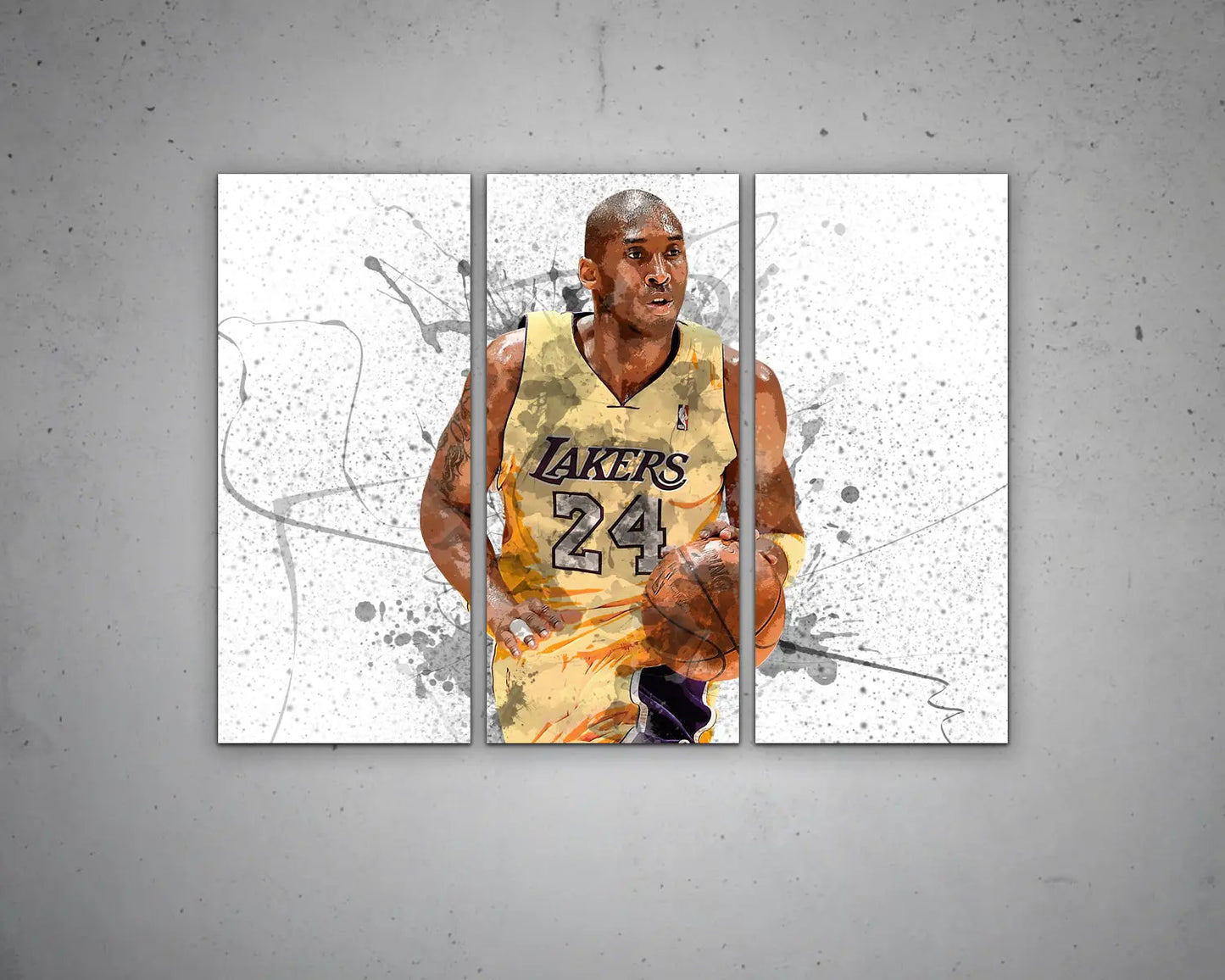 kobe bryant Splash Effect Canvas Art 