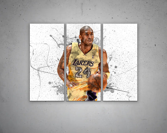 kobe bryant Splash Effect Canvas Art