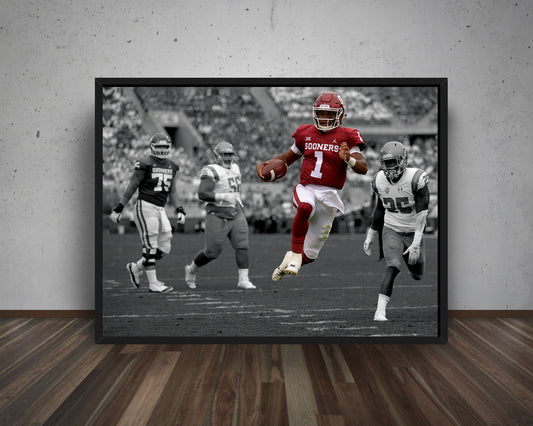 Kyler Murray Black & White Canvas Art