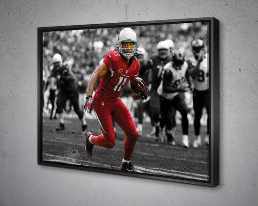 Larry Fitzgerald Jr. Black & White Canvas Art