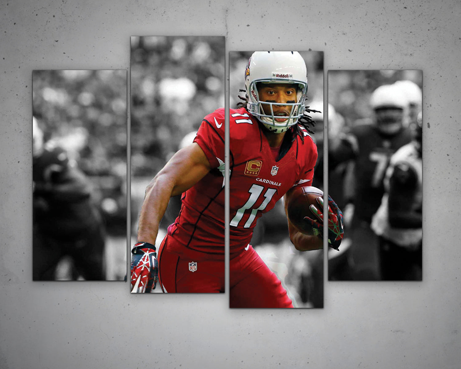 Larry Fitzgerald Jr. Black & White Canvas Art 